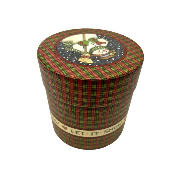 Vintage Lang Candle Topper from 2000 - Snowman - Let It Snow - In Gift Box - Picture 8 of 10